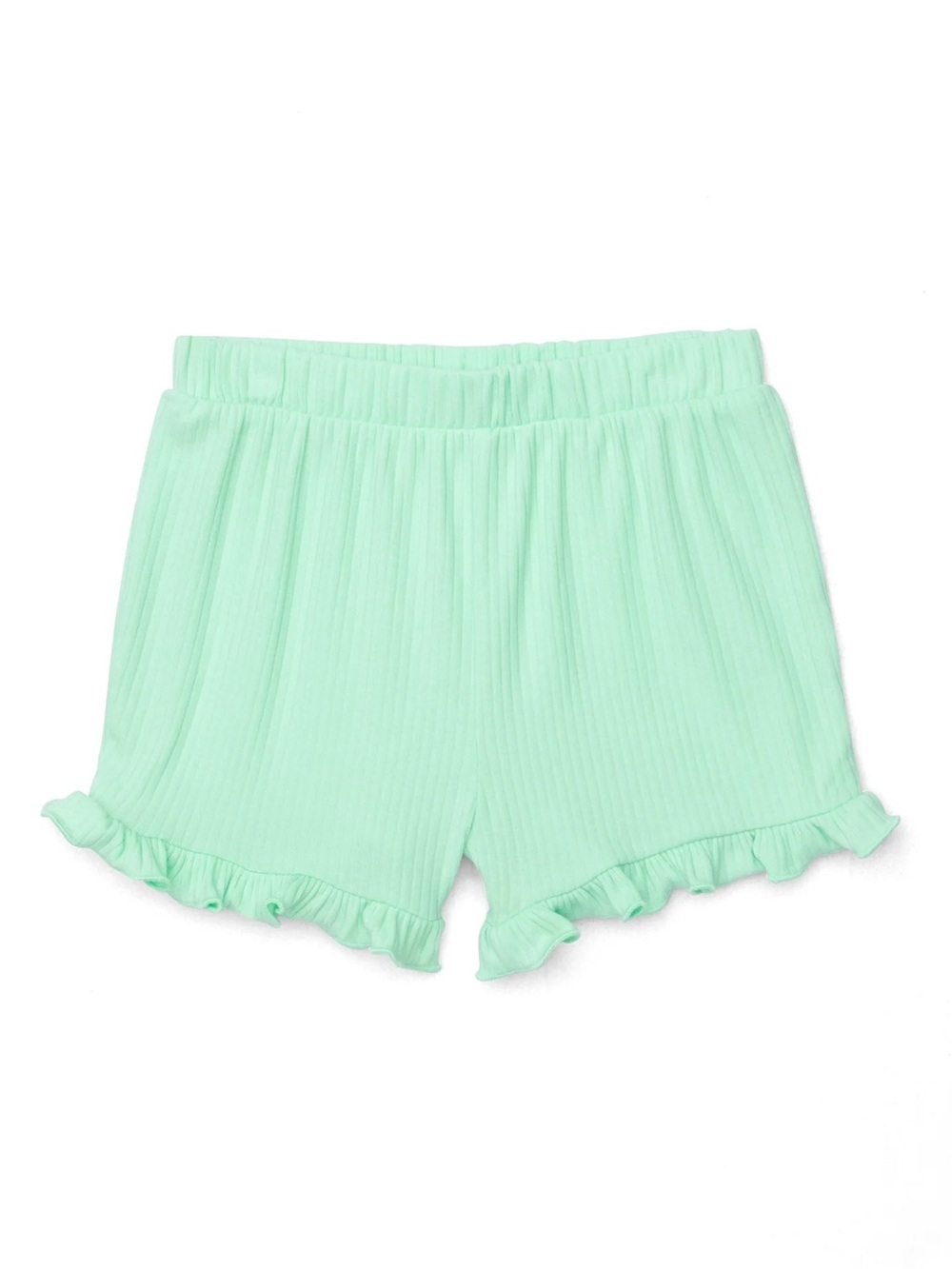 Garanimals Toddler Girls Size 5T Ruffle Solid Rib Shorts Mint Green‎ Pull On